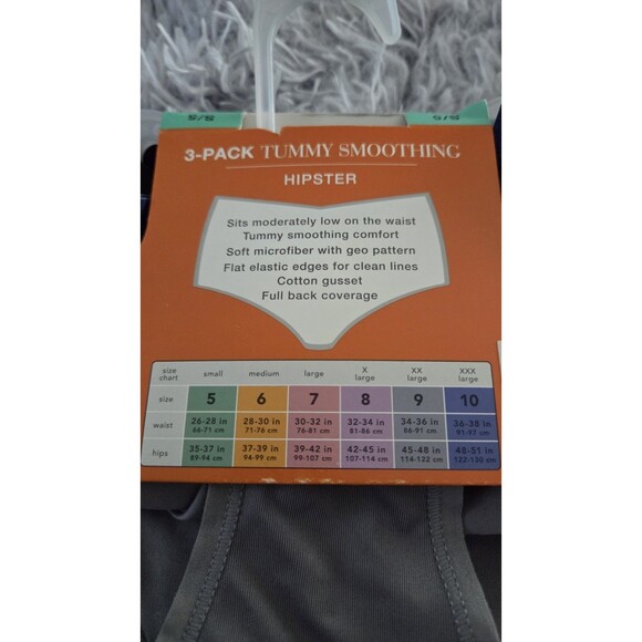 NWT Warners Women Hipsters Size 5 Blissful Benefits Tummy Smoothing 3-Pack swim - Picture 5 of 5
